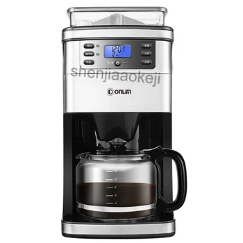 Коммерческая кофемашина KF800, Автоматическая бытовая Кофемашина для измельчения зерен, Американская Кофемашина, Капельная Кофеварка 900 Вт, 1 шт.