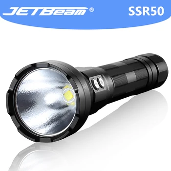 Jetbeam SSR50 Мощный Перезаряжаемый Светодиодный Фонарик 3650 Люмен для самообороны, Уличный Фонарик, Мощная Функция Power Bank
