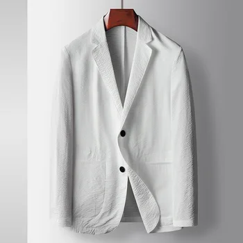SS5280-2023 Костюм для отдыха Мужской деловой повседневный в полоску, реактивная куртка в полоску, куртка с одинарным верхом West