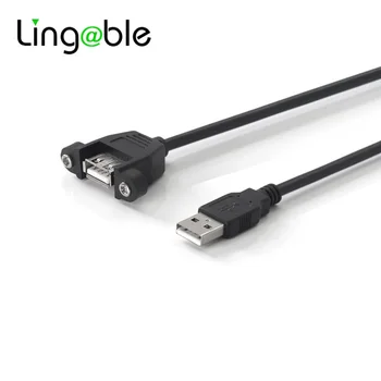 Удлинительный кабель 50 см USB 2.0 M/F от мужчины к Женщине Черный С Кронштейном Для корпуса компьютера