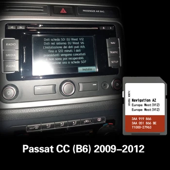 Используется для Passat CC (B6) 2009-2012 Европа Запад Карта автомобиля SD навигационная карта