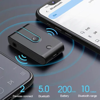 Беспроводной адаптер приемника Bluetooth 5,0 Автомобильный динамик 3,5 мм Разъем Aux Аудио Музыка Аудио для ПК Наушники Автомобильный приемник громкой связи
