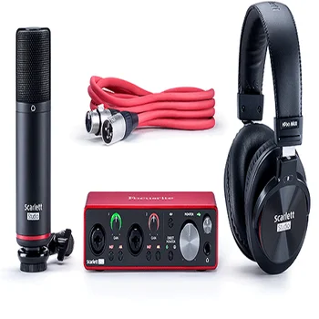 Быстро продаваемый USB аудиоинтерфейс Scarletts 2i2 Studio 2-го поколения и комплект для записи с Pro Tools