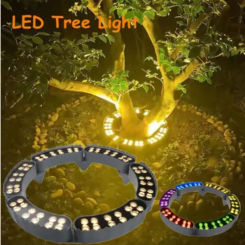 Освещение виллы, светильник на дереве, уличный водонепроницаемый светильник для газона, садовый светодиодный светильник для съемки деревьев, пейзаж, вставка во внутренний дворик, грунт, красочный светодиод