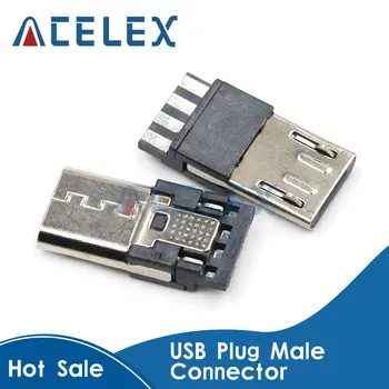 20/50/100 шт Micro 4Pin USB разъем USB штекер штекерный разъем порт Джек