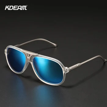 KDEAM, Классический дизайн, Металлическая оправа, солнцезащитные очки для пилотов, Мужские Поляризованные Авиационные солнцезащитные очки, Прохладные UV400, защитные очки для вождения с чехлом