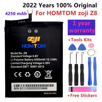 100% Новый Оригинальный Аккумулятор HOMTOM zoji Z8 4250 мАч Для Смартфона HOMTOM zoji Z8 Batteria + Бесплатные Инструменты