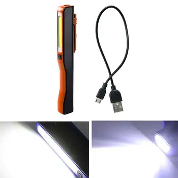 USB Перезаряжаемый COB Светодиодный Фонарик Мини Ручка Магнитный светодиодный Фонарик Ремонтная Рабочая Инспекционная Лампа Карманный Кемпинг Lanterna