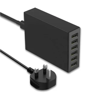 iLEPO 50 Вт Мульти USB зарядная станция, 6 портов, концентратор, розетка для зарядной станции, зарядное устройство для телефона samsung Huawei Xiaomi, США, ЕС, Великобритания