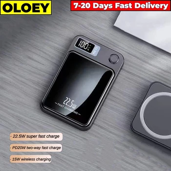 Новый Macsafe Powerbank Магнитный Беспроводной Блок питания Зарядное Устройство Для Телефона Apple iPhone Samsung Xiaomi Внешний Вспомогательный Аккумулятор
