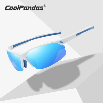CoolPandas Велосипедные солнцезащитные очки, Мужские поляризованные очки для верховой езды, Спортивные фотохромные очки, женские очки без оправы UV400