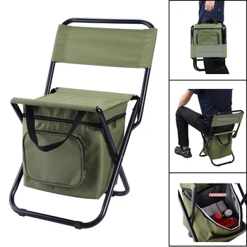 Портативный Складной стул для льда на открытом воздухе с сумкой для хранения и функцией изоляции спинки 3-в-1 для отдыха, кемпинга, рыбалки