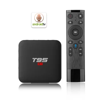 T95S1 Smart 4K Stream TV Box Android 7,1 ROM 2 ГБ + 16 ГБ с 2,4 G WiFi Голосовым Помощником Удаленная телеприставка для домашних развлечений