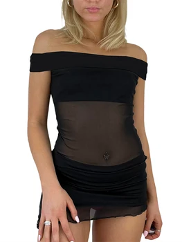 Женская одежда из двух частей с открытыми плечами, Укороченные топы, Облегающие Короткие Юбки, Сексуальные Летние Наряды в мини-юбках