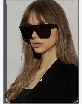 Солнцезащитные очки в стиле ретро с большой оправой, элегантные авангардные модные солнцезащитные очки, устойчивые к ультрафиолетовому излучению UV400