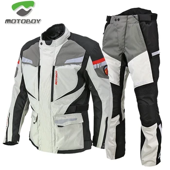 Мужской мотоциклетный костюм Motoboy, приталенный костюм, мотоциклетная куртка, брюки, мотоциклетный непромокаемый костюм рыцаря four seasons