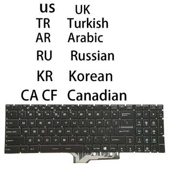 США Великобритания Русская Турецкая Арабская Корейская Канадская клавиатура Для MSI WE62 7RI 7RIX 7RJ 7RJX, WE72 7RJ 7RJX, WS63VR 7RL, WT73VR 7RM RGB