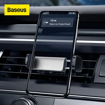 Автомобильный держатель телефона Baseus для мобильного телефона с Поддержкой 4,7-6,5 дюймов, Крепление для выхода воздуха для телефона в Автомобильном Держателе, Подставка для iPhone Xiaomi