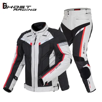 Мотоциклетный костюм 4 сезона, износостойкие универсальные раздельные брюки для верховой езды, ветрозащитный уличный костюм от падения, мотоциклетная куртка
