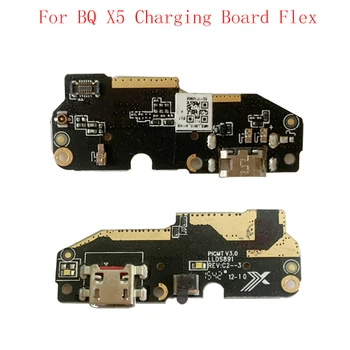 USB-порт для зарядки, разъем для платы, гибкий кабель для BQ Aquaris X5, док-станция для зарядного устройства Flex с микрофоном, запасные части