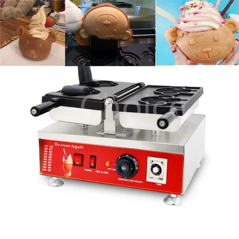 Коммерческая Машина для приготовления вафель с открытым ртом Медведь, мороженое, Вафельница Тайяки, Оборудование для выпечки Медведя, Железный блин