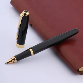 baoer 388 black office writing РУЧКА-роллер с отделкой золотыми стрелками