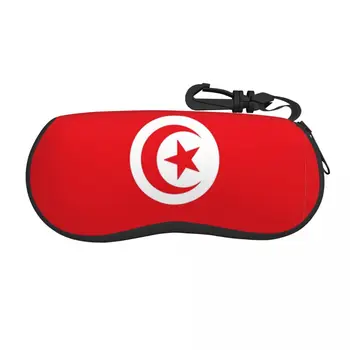 Футляр для очков, флаг Туниса, милая коробка для хранения очков, футляр для очков с юмористической графикой