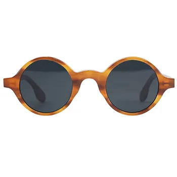 Ретро-винтажные Солнцезащитные очки Zolma в стиле Панк с Круглыми Поляризационными Градиентными линзами UV400, Унисекс, Ацетатная Оправа для Очков по Рецепту врача