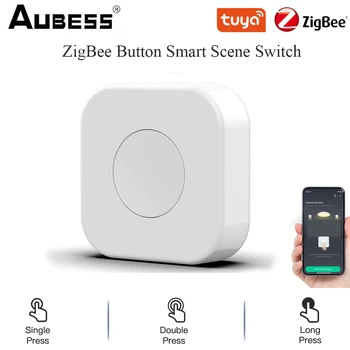 Кнопка Tuya ZigBee Smart Scene Switch Беспроводная Интеллектуальная Связь Удобный Пульт Дистанционного Управления Smart Life Необходим Шлюз Smart Home