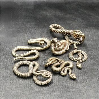 Модный латунный металлический брелок в форме змеи Ручной работы, брелок для ключей, брелок для ключей с изображением кобры, мультитул, сумка для рук, подвеска