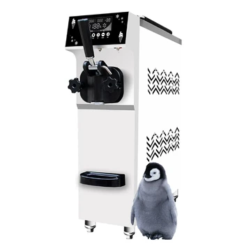 Новая одноголовочная Мини-машина для Мягкого Мороженого Автоматический Производитель Мороженого Цифровой дисплей