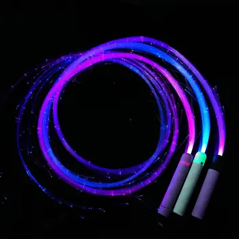 RGB LED Волоконно-Оптический Хлыст с Поворотом на 360 ° Супер Яркий Светящийся Многоцветный Рейв-игрушка EDM Pixel Flow Кружевной Танец Светящиеся Блестящие хлысты