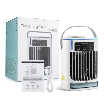 Регулируемый настольный охлаждающий вентилятор Мини-испарительный вентилятор воздушного охладителя с 3 скоростями
