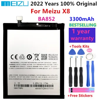 2022 100% Оригинальный Высококачественный Аккумулятор Meizu 3300 мАч BA852 Аккумулятор Для Meizu X8 Аккумуляторы для мобильных телефонов Bateria Batterij + инструменты