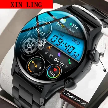 2023 Смарт-часы с NFC и Bluetooth-вызовом, мужские часы для мониторинга сердечного ритма и артериального давления, умные часы для Huawei Xiaomi