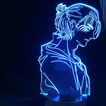 Eren-serenity Attack on Titan Shingeki No Kyojin 3d светодиодный светильник, аниме Декор, ночник, подарок для детей на День Рождения, Прямая поставка