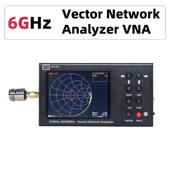 Портативный 3,2-дюймовый векторный сетевой анализатор GS-320 VNA SWR 6G, рефлектометр 23-6200 МГц, тип NanoVNA, сенсорный экран