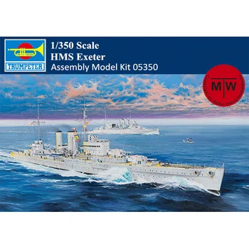 Продажа Trumpeter 05350 1/350 Масштаб HMS Exeter Heavy Cruiser Военный Пластиковый Сборочный Модельный комплект