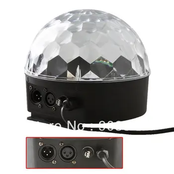Бесплатная Доставка, 6-канальный DMX512 Контрольный Цифровой светодиодный светильник с эффектом RGB Crystal Magic Ball С ЖК-Дисплеем, DMX Disco DJ Stage Light