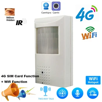 Geniuspy 4G SIM-карта 2MP 5MP 2560x1920P Беспроводная Wifi IP-камера С IR-Cut Невидимым 940nm ИК-светодиодом 2-Полосный Аудио Слот для TF-карты