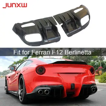 Диффузор для губ заднего бампера из углеродного волокна, спойлер, чехол для Ferrari F12 Berlinetta 2013-2016, Автомобильный Стайлинг