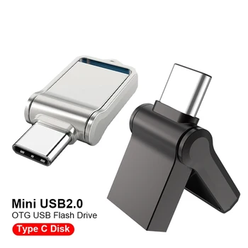 Портативный Высокоскоростной флэш-накопитель Type-c USB2.0 Объемом 64 ГБ OTG-накопитель Pendrive Memory Stick U Disk