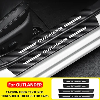 Автомобильные наклейки Performance для Mitsubishi Outlander с текстурой из углеродного волокна, защитная наклейка на порог автомобиля, защита порога автомобиля