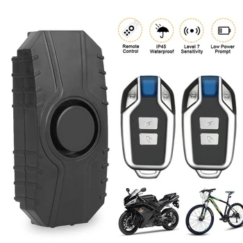 Сигнализация для мотоцикла и велосипеда 113 дБ, громкая вибрация, Беспроводная Противоугонная автомобильная охранная сигнализация с дистанционным управлением