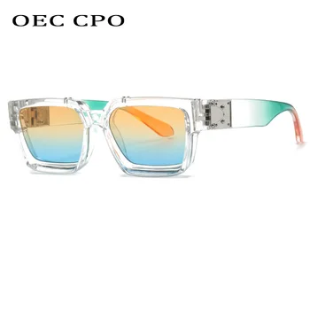 Квадратные солнцезащитные очки в стиле панк, новые Женские Мужские роскошные брендовые солнцезащитные очки в стиле стимпанк, женские солнцезащитные очки для вождения UV400