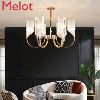 Роскошная современная простая и легкая Роскошная люстра для гостиной Спальни в американском стиле, высококачественная металлическая люстра со светодиодной подсветкой