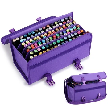Школьный фломастер на 120 отверстий, пенал для цветных ручек, пенал для карандашей, детский кейс для хранения, коробка для рисования, канцелярский чехол
