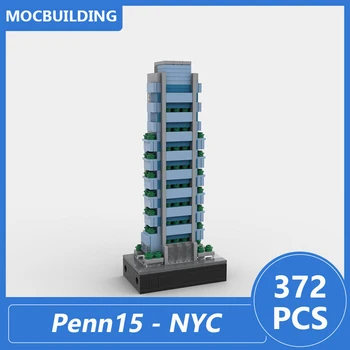 Penn15 - Нью-Йорк Модель Moc Строительные блоки Diy Сборка Кирпичей Архитектурная серия Развивающие Креативные детские игрушки Подарки 372 шт.
