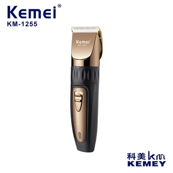 триммер для волос kemei KM-1255 USB, перезаряжаемая машинка для стрижки волос, керамическая режущая головка с низким уровнем шума, отбеливающая волосы
