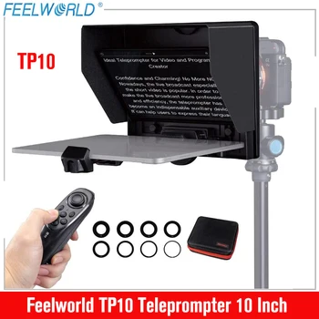 Телесуфлер Feelworld TP10 10-Дюймовая Телефонная Зеркальная камера Складной Телесуфлер Поддерживает Горизонтальную и вертикальную съемку